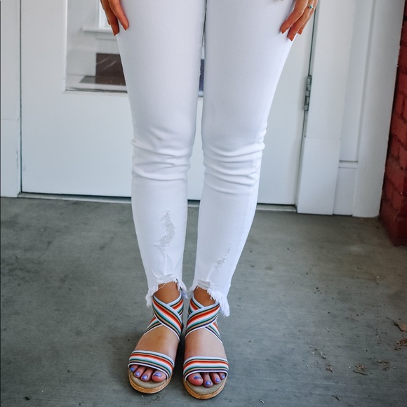 RAINBOW STRIPE SANDALS - Charleston Shoe Co Benjamin - Picture 2 of 4